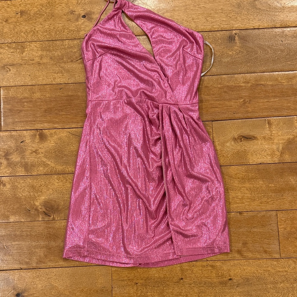 Superdown One Shoulder Pink Dress